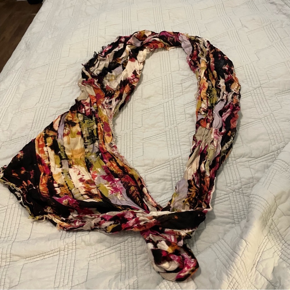 NWOT Lightweight Multicolor Floral Infinity Scarf